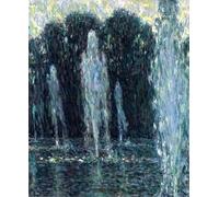 POSTERIIk Vintage Art Mural Classique Impression Tableaux Jets d'eau Versailles Henri Le Sidaner Impression Peinture Huile Pour la Décoration du Salon 60x90cm