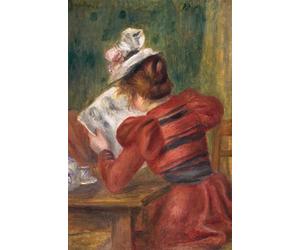 POSTERIIk Vintage Art Mural Classique Impression Tableaux Jeune fille lisant de Pierre Auguste Renoir Impression Peinture Huile Pour la Décoration de Bureau 60x90cm