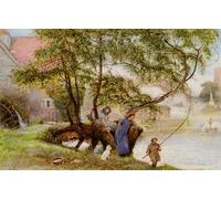 POSTERIIk Vintage Art Mural Classique Impression Tableaux Jour d'été par Robert Walker Macbeth Impression Peinture Huile Pour la Décoration Murale 60x90cm