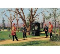 POSTERIIk Vintage Art Mural Classique Impression Tableaux la fille de l'ambassadeur anglais chevauchant dans un palanquin de Fausto Zonaro Pour la Décoration de Bureau 60x90cm