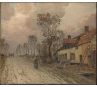 POSTERIIk Vintage Art Mural Classique Impression Tableaux la Route Nationale à Samer de Jean charles Cazin Impression Peinture Huile Pour la Décoration du Salon 60x90cm