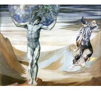 POSTERIIk Vintage Art Mural Classique Impression Tableaux l'Atlas de la série Persée transformé en pierre par Edward Burne jones Impression Peinture Huile Pour la Décoration Murale 60x90cm