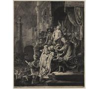POSTERIIk Vintage Art Mural Classique Impression Tableaux Le Christ devant Pilate :Assiette de Rembrandt Van Rijn Impression Peinture Huile Pour la Décoration Murale 60x90cm