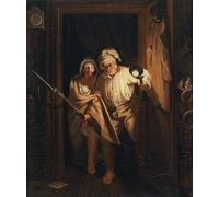 POSTERIIk Vintage Art Mural Classique Impression Tableaux le sommeil perturbé de Johann Peter Hasenclever Impression Peinture Huile Pour la Décoration Murale 60x90cm