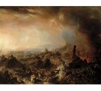 POSTERIIk Vintage Art Mural Classique Impression Tableaux l'Incendie de Moscou de Jean Charles Langlois Impression Peinture Huile Pour la Décoration de Bureau 60x90cm