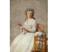 POSTERIIk Vintage Art Mural Classique Impression Tableaux Madame De Pastoret et son fils par Jacques Louis David Impression Peinture Huile Pour la Décoration du Salon 60x90cm