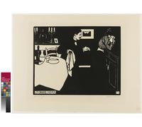 POSTERIIk Vintage Art Mural Classique Impression Tableaux Mesure extrême de Félix Edouard Vallotton Impression Peinture Huile Pour la Décoration du Salon 60x90cm