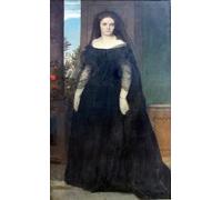 POSTERIIk Vintage Art Mural Classique Impression Tableaux Portrait de l'actrice Fanny Janauschek par Arnold Böcklin Impression Peinture Huile Pour la Décoration du Salon 60x90cm