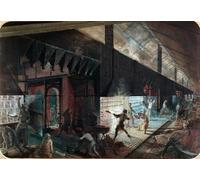 POSTERIIk Vintage Art Mural Classique Impression Tableaux Production de zinc à l'usine de la Vieille Montagne Saône-et-loire par Ignace François Bonhomme Pour la Décoration Murale 60x90cm
