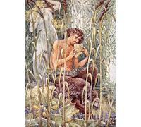 POSTERIIk Vintage Art Mural Classique Impression Tableaux Sweet Piercing Sweet Was the Music of Pan's Pipe de Walter Crane Impression Peinture Huile Pour la Décoration du Salon 60x90cm