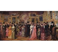 POSTERIIk Vintage Art Mural Classique Impression Tableaux Vernissage privé à la Royal Academy par William Powell Frith Impression Peinture Huile Pour la Décoration du Salon 60x90cm