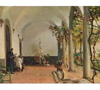 POSTERIIk Vintage Art Mural Classique Impression Tableaux Villa Torre Galli la Loggia par John Singer Sargent Impression Peinture Huile Pour la Décoration Murale 60x90cm