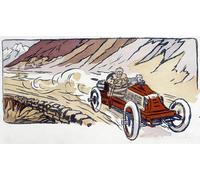 POSTERIIk Vintage Art Mural Classique Impression Tableaux Voiture à Paris Vienne par Ernest Montaut Impression Peinture Huile Pour la Décoration de Bureau 60x90cm