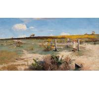 POSTERIIk Vintage Portrait Tableaux Art décor Au début de l'été l'ajonc en fleurs par Arthur Streeton Affiches imprimées Pour la Décoration Murale 60x90cm