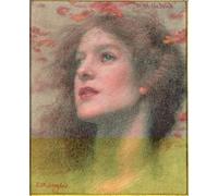 POSTERIIk Vintage Portrait Tableaux Art décor avec le vent par Edward Robert Hughe Affiches imprimées Pour la Décoration du Salon 60x90cm