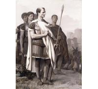 POSTERIIk Vintage Portrait Tableaux Art décor Jules César et son bâton de Jean Léon Gérôme Affiches imprimées Pour la Décoration de Bureau 60x90cm