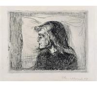 POSTERIIk Vintage Portrait Tableaux Art décor la fille malade d'Edvard Munch Affiches imprimées Pour la Décoration de Bureau 60x90cm