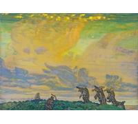 POSTERIIk Vintage Portrait Tableaux Art décor la mise en scène du Grand Sacrifice pour le Ballet le Sacre du Printemps de Nikolai Konstantinowitsch Roerich Pour la Décoration de Bureau 60x90cm