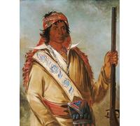 POSTERIIk Vintage Portrait Tableaux Art décor Le grand roi Ben Perryman un chef par George Catlin Affiches imprimées Pour la Décoration du Salon 60x90cm
