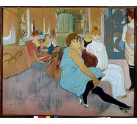 POSTERIIk Vintage Portrait Tableaux Art décor le Salon de la rue des Moulins d'Henri De Toulouse Lautrec Affiches imprimées Pour la Décoration Murale 60x90cm