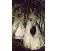 POSTERIIk Vintage Portrait Tableaux Art décor les Deux Sœurs Portrait Jacques Affiches imprimées Pour la Décoration du Salon 60x90cm