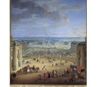 POSTERIIk Vintage Portrait Tableaux Art décor Les Ecuries vues du château de Versailles par Jean Baptiste Affiches imprimées Pour la Décoration Murale 60x90cm