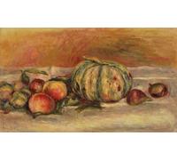 POSTERIIk Vintage Portrait Tableaux Art décor Melon et fruits par Pierre Auguste Renoir Affiches imprimées Pour la Décoration Murale 60x90cm