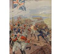 POSTERIIk Vintage Portrait Tableaux Art décor Napoleon Bonaparte Leading the Attack At the Siege of Toulon by Jacques Marie Gaston Onfray De Breville Pour la Décoration Murale 60x90cm