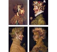 POSTERIIk Vintage Portrait Tableaux Art décor Paires d'allégories de Giuseppe Arcimboldo Affiches imprimées Pour la Décoration du Salon 60x90cm