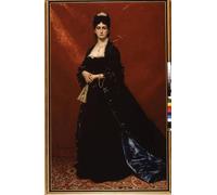 POSTERIIk Vintage Portrait Tableaux Art décor Portrait de Madame Goldschmidt par Charles Emile Auguste Carolus Duran Affiches imprimées Pour la Décoration du Salon 60x90cm