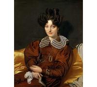 POSTERIIk Vintage Portrait Tableaux Art décor Portrait de Madame Marcotte de Sainte Marie par Jean Auguste Ingres Affiches imprimées Pour la Décoration du Salon 60x90cm