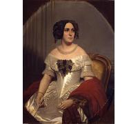 POSTERIIk Vintage Portrait Tableaux Art décor Portrait De Marquise Louis frédéric Foucher De Circé Née Marie marguerite Burthe par Eugène emmanuel Amaury duval Pour la Décoration du Salon 60x90cm