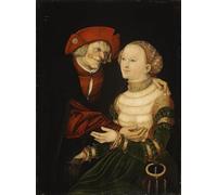 POSTERIIk Vintage Portrait Tableaux Art décor Portrait d'un érudit par Lucas Cranach l'Ancien Affiches imprimées Pour la Décoration Murale 60x90cm