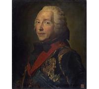 POSTERIIk Vintage Portrait Tableaux Art décor Portrait of Charles Louis Auguste Fouquet by Maurice Quentin De La Tour Affiches imprimées Pour la Décoration de Bureau 60x90cm