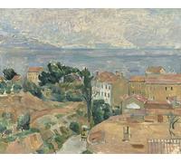POSTERIIk Vintage Portrait Tableaux Art décor Surplombant Lestaque de Paul Cézanne Affiches imprimées Pour la Décoration du Salon 60x90cm