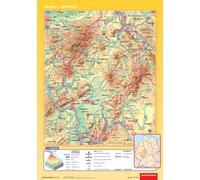 Posterkarten Geographie: Hessen: physisch / politisch: Ca. 1:300 00 (Ungebunden)