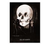 Posterlounge All is vanity (sépia) Poster de Charles Allan Gilbert 30 x 40 cm Noir Tableaux Décoration murale