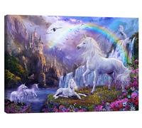 Posterlounge Au pays des Licornes Tableau sur toile de Jan Patrik Krasny 70 x 50 cm Tableaux Décoration murale