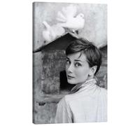 Posterlounge Audrey Hepburn au pigeonnier Tableau sur toile