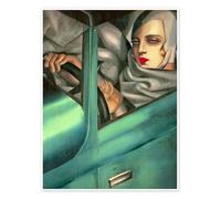 Posterlounge Autoportrait, 1929 Poster | 70 x 90 cm de Tamara de Lempicka Turquoise Tableaux Décoration murale