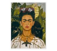 Posterlounge Autoportrait au collier d'épines et colibri, 1940 Poster | 60 x 80 cm de Frida Kahlo Tableaux Décoration murale