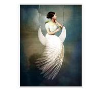 Posterlounge Balançoire lunaire Poster de Catrin Welz-Stein 50 x 70 cm Tableaux Décoration murale