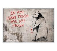 Posterlounge Banksy - If you Leave Trash, You are Trash Poster de Pineapple Licensing 21 x 14 cm Beige Tableaux Décoration murale