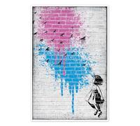 Posterlounge Banksy - Murmuration Poster de Pineapple Licensing 70 x 100 cm Bleu Tableaux Décoration murale