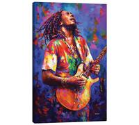 Posterlounge Bob Marley, Colourful Tableau sur toile de Leon Devenice 20 x 30 cm Déco colorée Tableaux Décoration murale