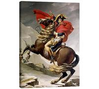 Posterlounge Bonaparte franchissant le Grand-Saint-Bernard Tableau sur toile de Jacques-Louis David 70 x 90 cm Tableaux Décoration murale