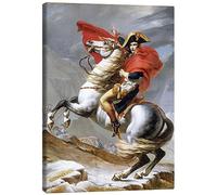 Posterlounge Bonaparte franchissant le Grand-Saint-Bernard Tableau sur toile de Jacques-Louis David 70 x 90 cm Tableaux Décoration murale