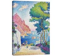 Posterlounge Capo di Noli, près de Gênes Tableau sur toile de Paul Signac 30 x 40 cm Bleu Tableaux Décoration murale