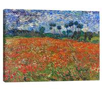 Posterlounge Champ de coquelicots, Auvers-sur-Oise Tableau sur toile de Vincent van Gogh 40 x 30 cm Tableaux Décoration murale