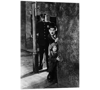 Posterlounge Charlie Chaplin dans Le Kid Tableau en verre acrylique 30 x 40 cm Noir et blanc Tableaux Décoration murale